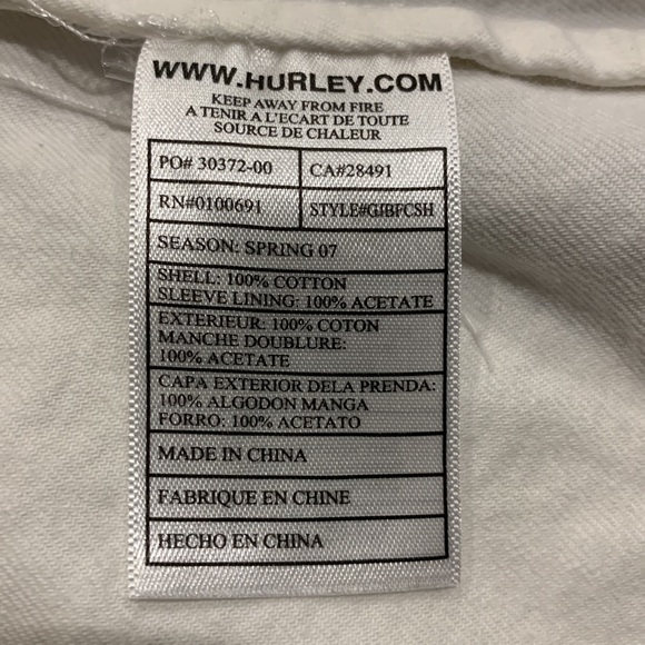 Hurley Ladies White blazer women’s cotton Jacket size small - Picture 8 of 8